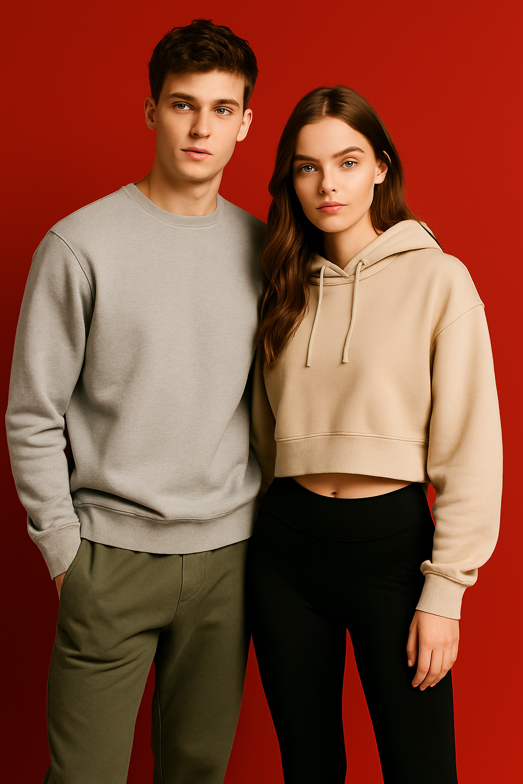 pareja con ropa casual